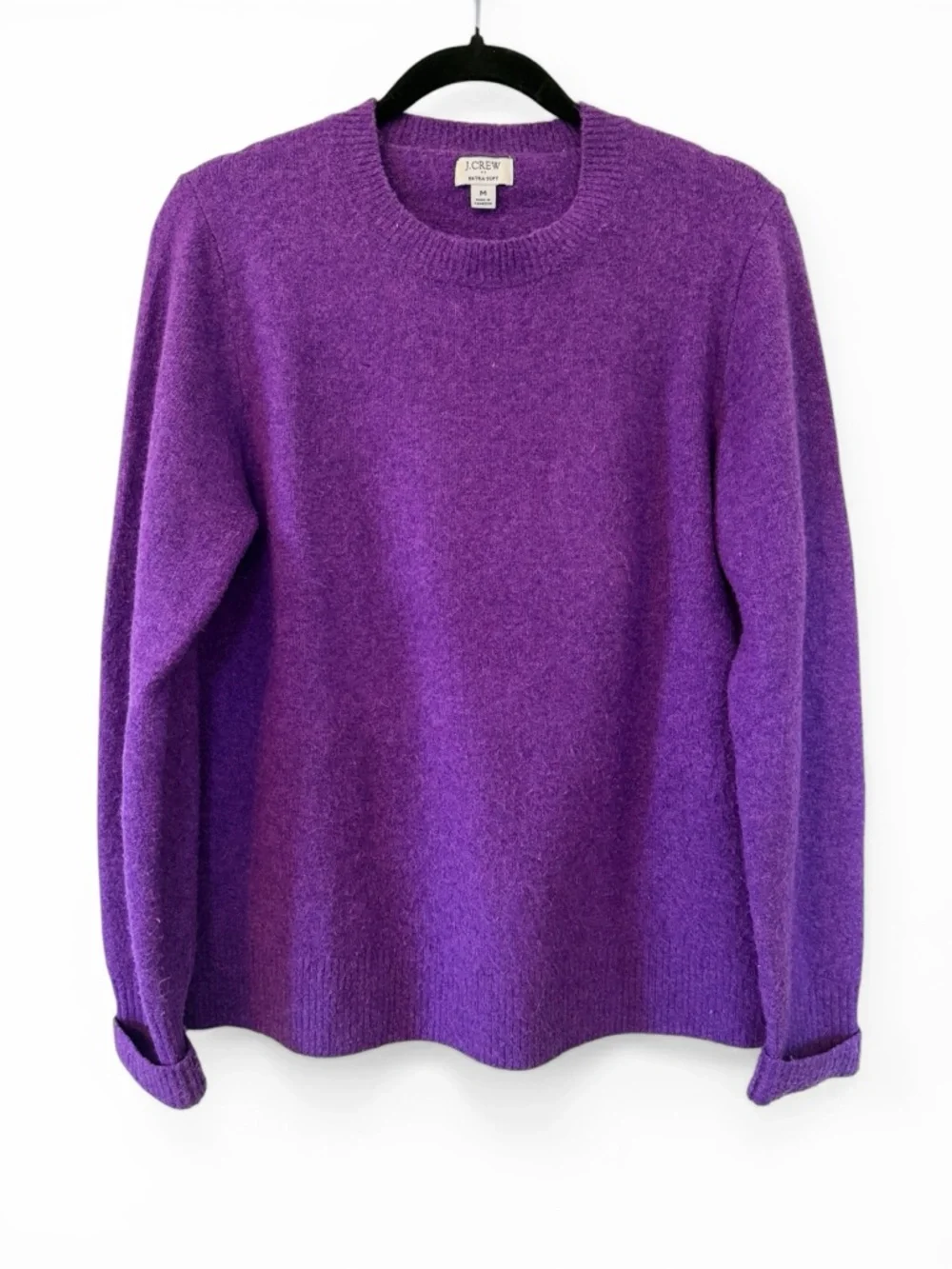 J. Crew extra soft knit Purple Crew Neck Sweater